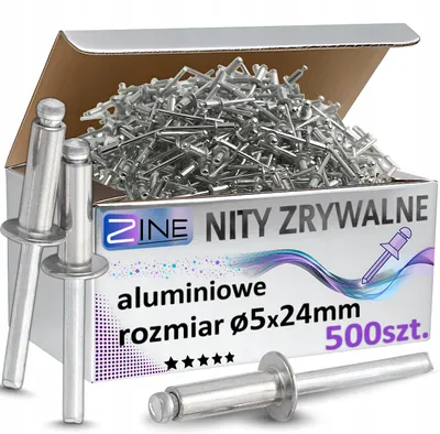Obrázek produktu pro ZINE Nýty nýtovací hliníkové 5x24mm 500ks