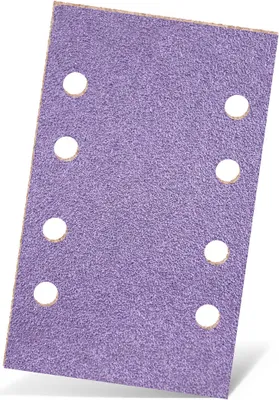 Produktbild von MENZER Purple HD Klett-Schleifblätter, 133 x 80 mm, 8-Loch, f. Schwingschleifer, Keramik-Mix (50 Stk.) K60