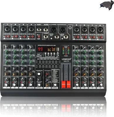 Obrázek produktu pro 8kanálový mixážní DJ pult, fantomové napájení, DSP efekty, 8 kanálů EU STECKER