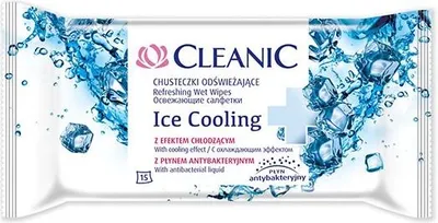 Obrázek produktu pro Cleanic Ice cooling Chusteczki odświeżające, 15 sztuk