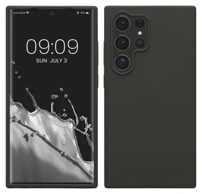 Produktbild von kwmobile Handyhülle für Samsung Galaxy S24 Ultra Hülle - Case Silikon - Kabelloses Laden - Schutzhülle Cover in Dunkelgrau