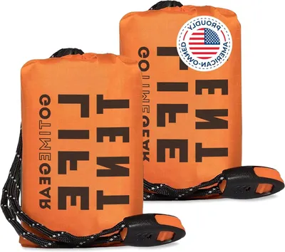 Productafbeelding van Noodtent 2 Personen - Survival Shelter - Buiten Overleven - Warmte Reflecterend - 2 Pack - Oranje