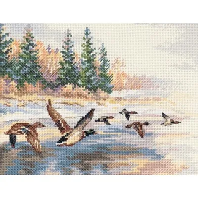 Image de Alisa Alisa kit de broderie Flying Ducks 23x17 cm