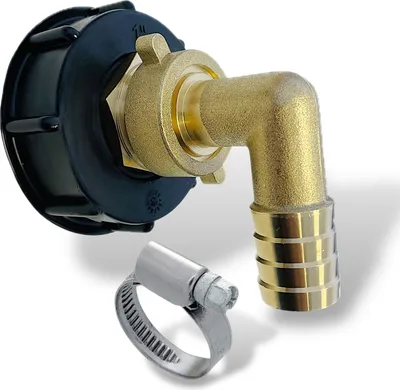 Produktbild von IBC Container Adapter Kappe Messing Winkelschlauchverschraubung Tülle 19 mm