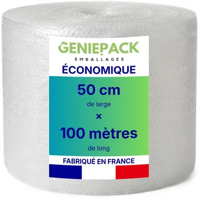 Image de Rouleau de film à bulles d'air, dimensions 50 cm x 100 m