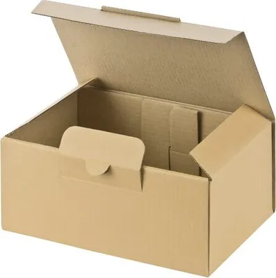 Produktbild von 25x Versandkarton 174x104x74mm schnelle Aufrichtung mit Steckverschluss Warenpost International braun