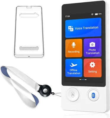Zdjęcie produktu dla Tłumacz językowy translator offline ANFIER W12 144 języki biały POWYSTAWOWY
