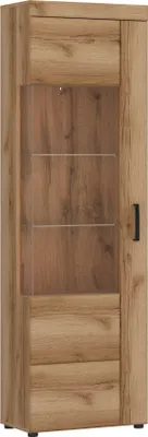 Produktbild von Glasvitrine >CORTINA< in Grandson Eiche Nachbildung - 58x195x37,4 (BxHxT)