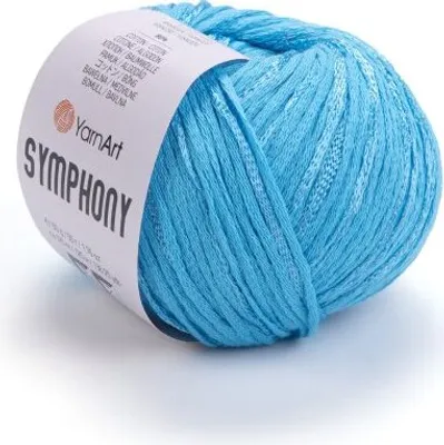 Produktbild von YarnArt Symphony Wolle 2123 / Hellblau, 125m, 50g, Baumwolle/Viscose Mix