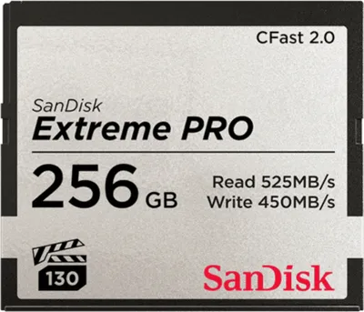 Produktbild von SanDisk Extreme PRO CFast 2.0 Speicherkarte – 256 GB