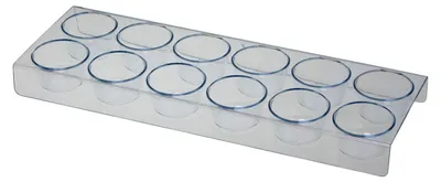 Eierhalter für 12 Eier, 28 x 9,8 x 2,4 cm, transparent