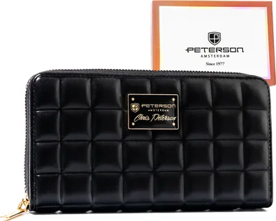Produktbild von Peterson Portemonnaie aus Leder für Frauen Tranage schwarz One size