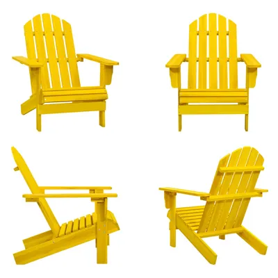 Image de vidaXL Adirondack chaise de jardin en bois massif sapin jaune - Chaise de jardin - Chaises de jardin - Chaise d'extérieur