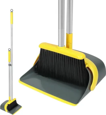 Image de Set pelle et balai à long manche - nettoyage efficace à la maison