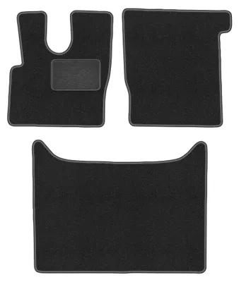 Image de Tapis de sol en moquette pour Daf XF 106 2017 (automatique) – jeu 4 pièces, gris graphite, sur mesure – Wielganizator LUX