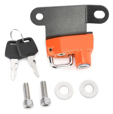 Produktbild von Helmschloss aus Aluminiumlegierung, Diebstahlschutz, Sicherheitshaken, Motorrad-Modifikation, passend für SuperDuke R 1290 ab 2014 (Orange)