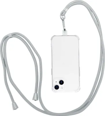 Produktbild von Universelle Handy-Kette, Verstellbare Handy-Schlaufe Mit Universal-Patch, Handy-Kette Für Standard-Smartphone-Hüllen, Helles Silber