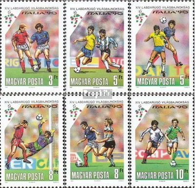 Produktbild von Briefmarken Ungarn 1990 Mi 4087A-4092A (kompl.Ausg.) postfrisch Fußball-WM in Italien