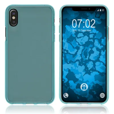 Produktbild von PhoneNatic Case kompatibel mit Apple iPhone Xs Max - türkis Silikon Hülle transparent Cover