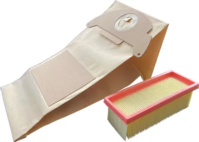 Produktbild von 1x Filter + 10x Papierbeutel geeignet für Kärcher - K 2501 / K 2501 TE / K 2601 plus / K 3001 / NT 181 profi / SE 3001