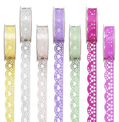 Productafbeelding van Kleurrijke Washi Tape Set - 7 Rollen Zelfklevende Decoratieve Plakband voor Scrapbooking en DIY Projecten