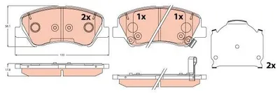 Produktbild von TRW Bremsbeläge Satz Hinten für KIA Quoris Limousine GDB2310