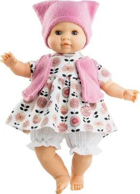 Image de Paola Reina Poupée bébé Manus Tona 36cm yeux bleus vinyle