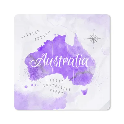 Produktbild von MuchoWow® Mauspad Mousepad Karte - Australien - Aquarell 30x30 cm - Mousepads - Maus Mat - Pad - Mausunterlage - Gaming