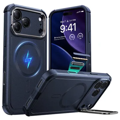 Produktbild von ESR - Cyber Armor Kickstand Schutzhülle für iPhone 17 Pro – blau