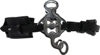 Produktbild von AMKA Hackamore, Nasenriemen Kinnriemen Leder verstellbar schwarz Edelstahl