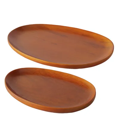 Produktbild von Tabletts aus Holz TORIN, 20-29 cm, 2er-Set