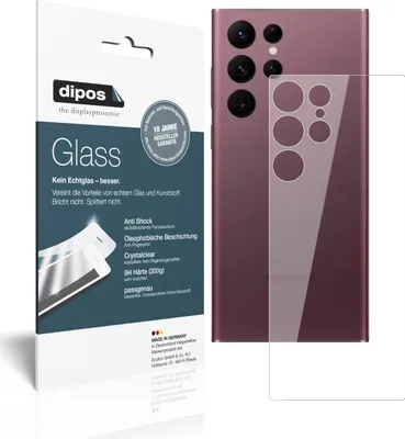Zdjęcie produktu dla 2x folia ochronna na tylną obudowę Samsung Galaxy S22 Ultra - folia antywstrząsowa 9H dipos Glass z tworzywa sztucznego