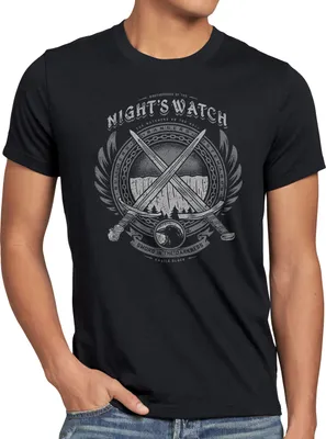Produktbild von style3 Nachtwache Abzeichen Herren T-Shirt lied von eis und feuer