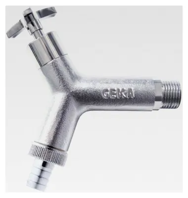 Produktbild von Design-Wasserhahn mit Außengewinde 3/4 Zoll und Tülle aus verchromtem Messing