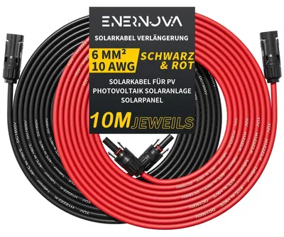 Solar-Verbindungskabel 6 mm², 10 m, für Photovoltaik