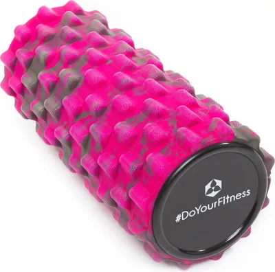 Produktbild von Faszienrolle / Fitnessrolle - ca. 33x14cm - Massagerolle "Ishana" pink-grau