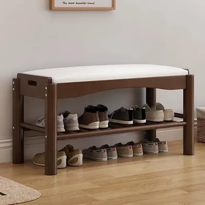 Imagen del producto de Zapatero con asiento de madera maciza