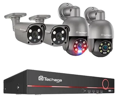 Image de Système de caméras IP, résolution 5 MP, accès à distance, NVR 8 canaux pour 4 caméras, 1 To