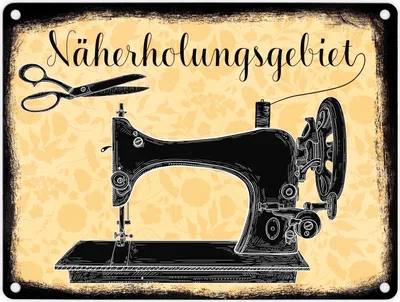 Produktbild von Näherholungsgebiet witziges Metallschild in 15x20 cm für alle die gerne Nähen