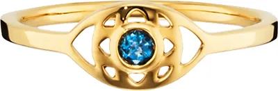 Produktbild von cai Ring 925/- Sterling Silber gelb 056 (17,8) Blautopas blau 132270509