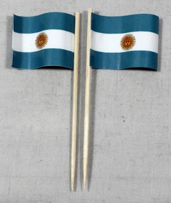 Produktbild von Party-Picker Flagge Argentinien Papierfähnchen in Spitzenqualität 25 Stück Beutel
