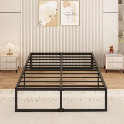 Obrázok produktu pre Kovový rám postele - kovový rošt - dvojlôžko - platforma - 180x200 cm - úložný priestor 41 cm