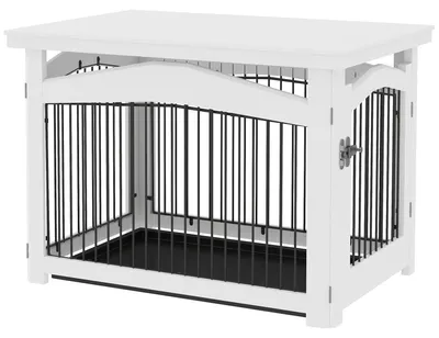 Zdjęcie produktu dla Klatka dla psa wielofunkcyjna 3 w 1 - klatka dla psa - transporter - klatka transportowa - klatka podróżna - wykonana z MDF i stali