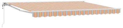Image de vidaXL Store électrique rétractable orange, gris, bleu, blanc