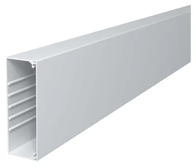 Produktbild von OBO Wand- und Deckenkanal, Bodenlochung, 60x170mm, Polyvinylchlorid, reinweiß RAL, Stange mit 2m