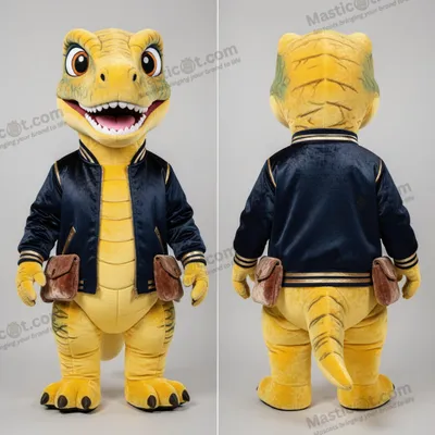 Obrázok produktu pre Žltý, plyšový maskot dinosaura Coelophysis