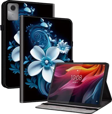 Productafbeelding van Beschermhoes met een design van kunstleer en een kristaltextuur, geschikt voor de Lenovo Idea Tab met een scherm van 11 inch