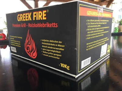 Produktbild von GREEK FIRE Premium Grill Holzkohlebriketts 10 kg