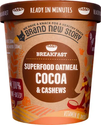 Produktbild von HAFERFLOCKEN MIT KAKAO UND CASHEWNÜSSEN 70 g – BRAND NEW STORY