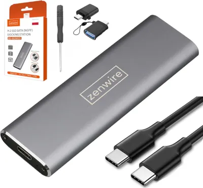 Zdjęcie produktu dla Adapter M.2 SSD gniazdo USB-C m2 obudowa SATA Zenwire